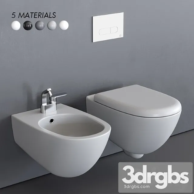 Ceramica Flaminia Spin Wall Hung Wc 2 3D Model Download