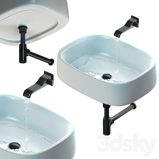 ceramicaflamina washbasin 3DModel ceramicaflamina washbasin 3DModel