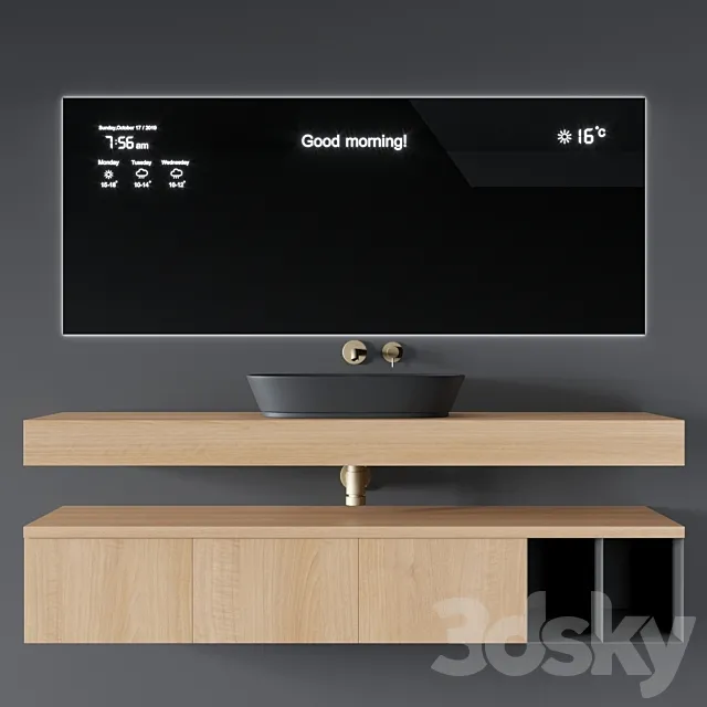 Cerasa NEROLAB and Smart mirror 3D Model Cerasa NEROLAB and Smart mirror 3D Model