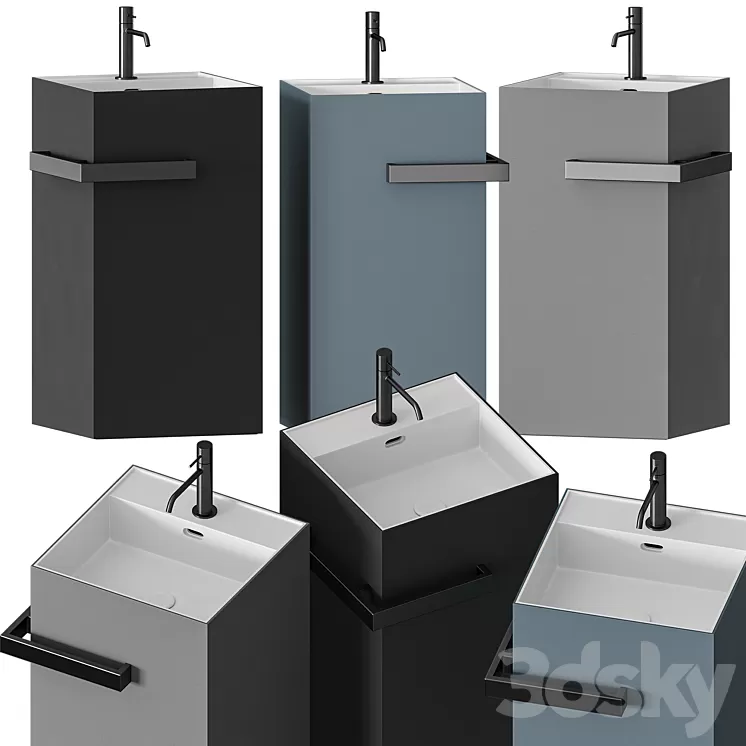 Cerasa Totem Washbasin 3D Model Cerasa Totem Washbasin 3D Model