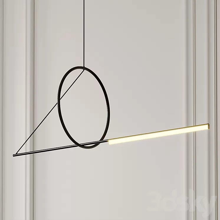 Cercle Et Trait Linear Suspension By CVL Luminaires 3D Model