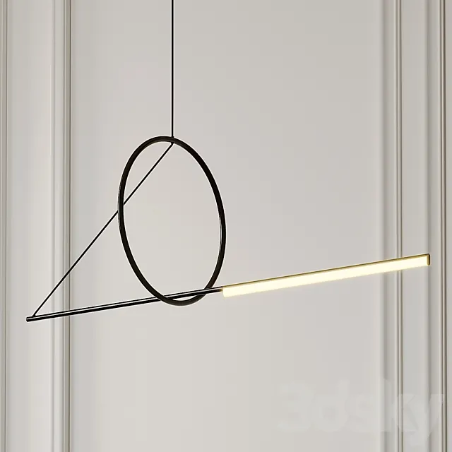 Cercle Et Trait Linear Suspension By CVL Luminaires 3DModel