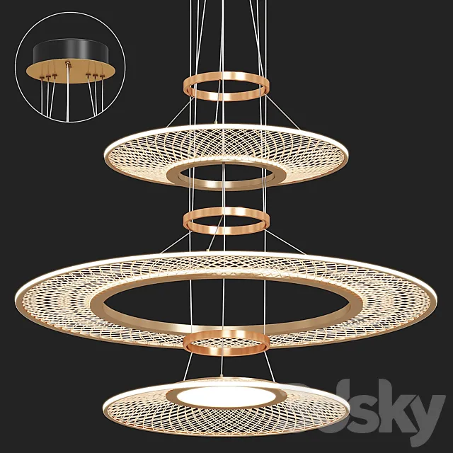 Cercles Celestes Chandelier 3D Model Cercles Celestes Chandelier 3D Model