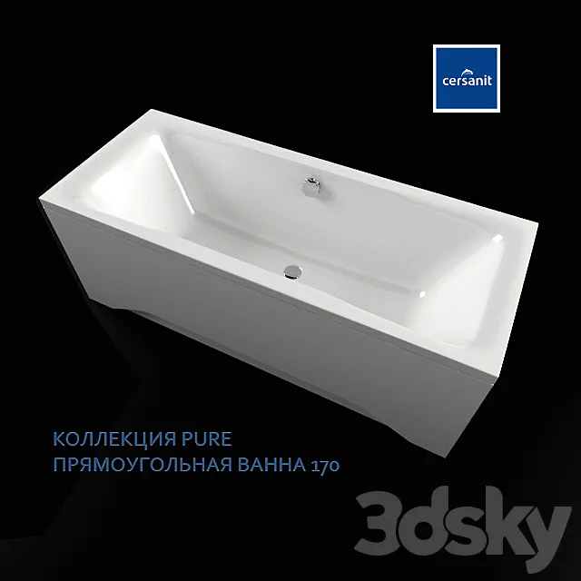 CERSANIT PURE 170 rectangular bath 3D Model