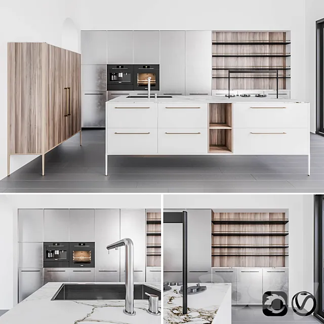 Cesar Unit collection kitchen island 3D Model Cesar Unit collection kitchen island 3D Model