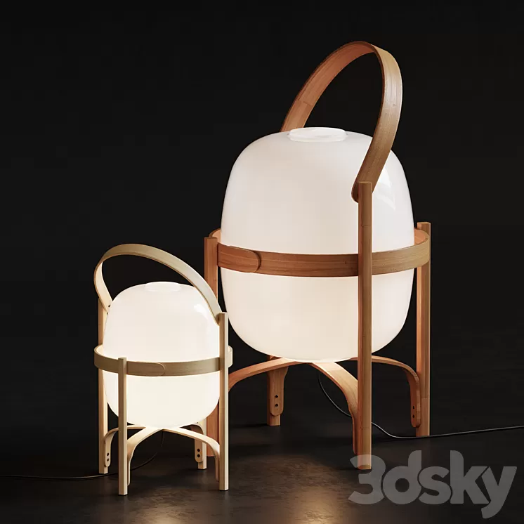 Cestita Batería floor & table lamp 3D Model Cestita Batería floor & table lamp 3D Model