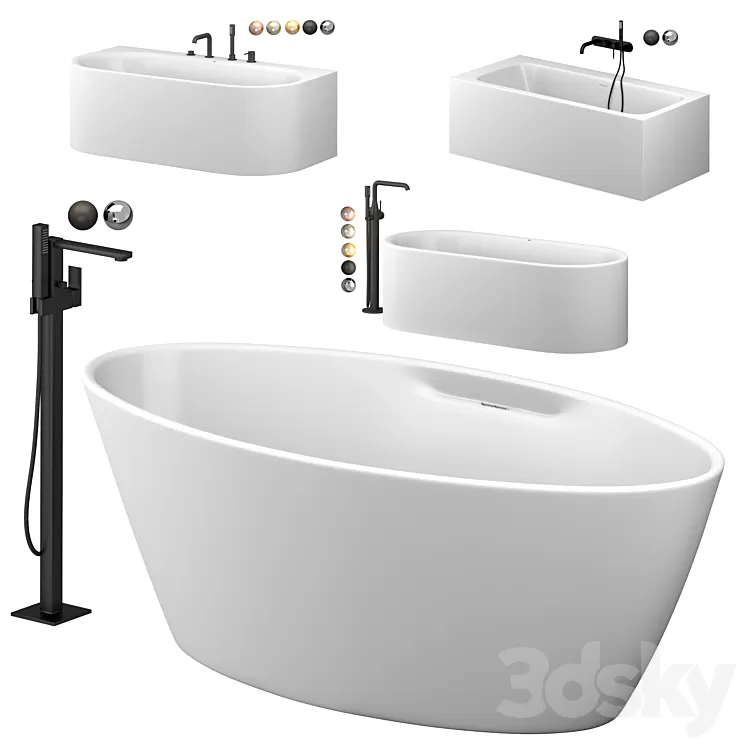 Cezares and Grohe bath set 3D Model