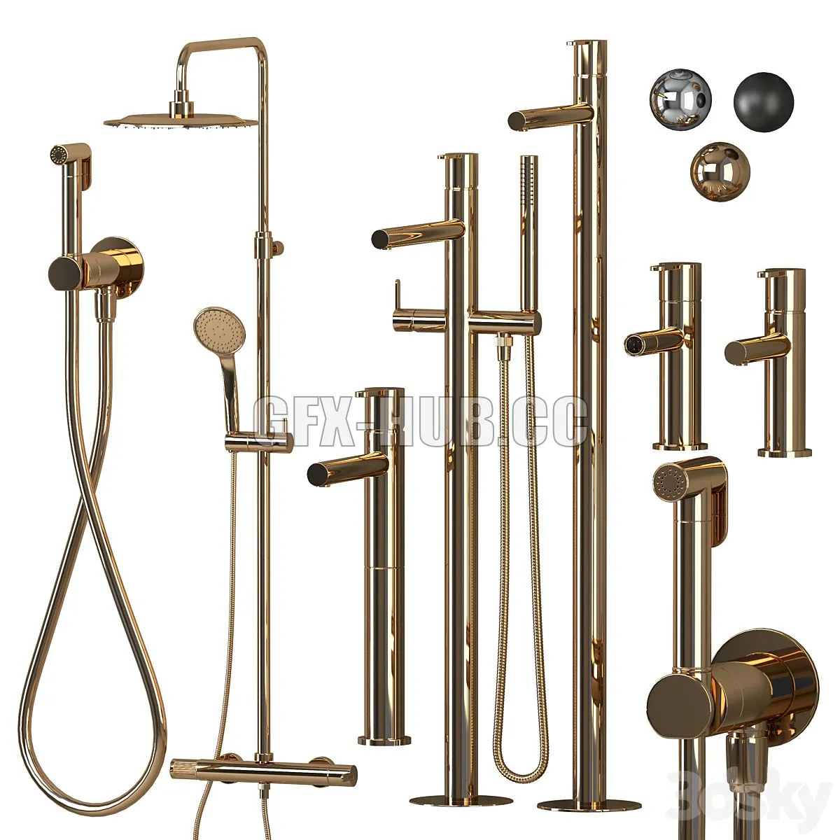 Cezares Leaf Set 3D Model