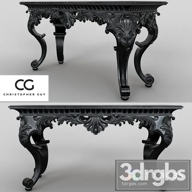 CG Luxury Black Console 3D Model Download