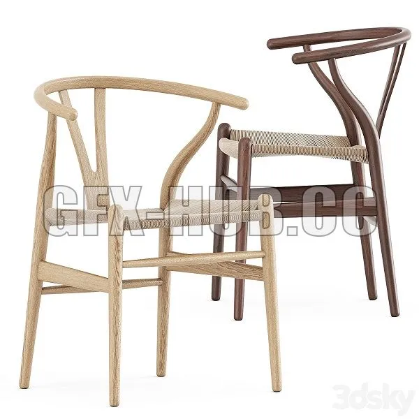 CH24 Wishbone chair by Carl Hansen 3D Model