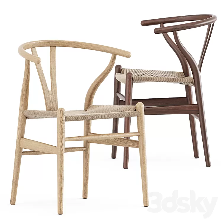 CH24 Wishbone chair by Carl Hansen 3D Model CH24 Wishbone chair by Carl Hansen 3D Model