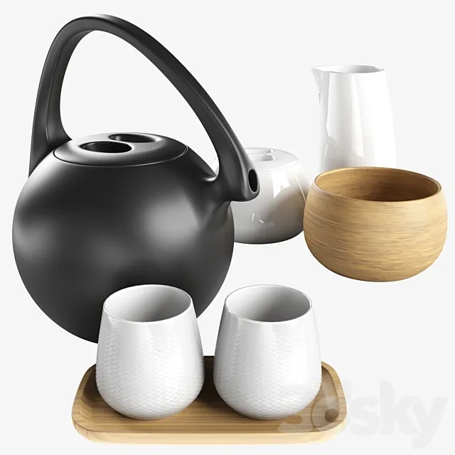 Cha Rosenthal Teapot Set 3DModel