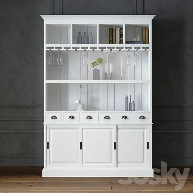 Chablis wine cabinet 3D Model