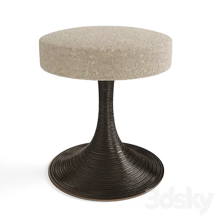 Chahan Tourbillon Bronze Stool 3D Model Chahan Tourbillon Bronze Stool 3D Model