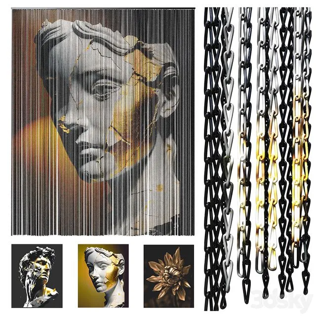 Chain curtain 3D Model