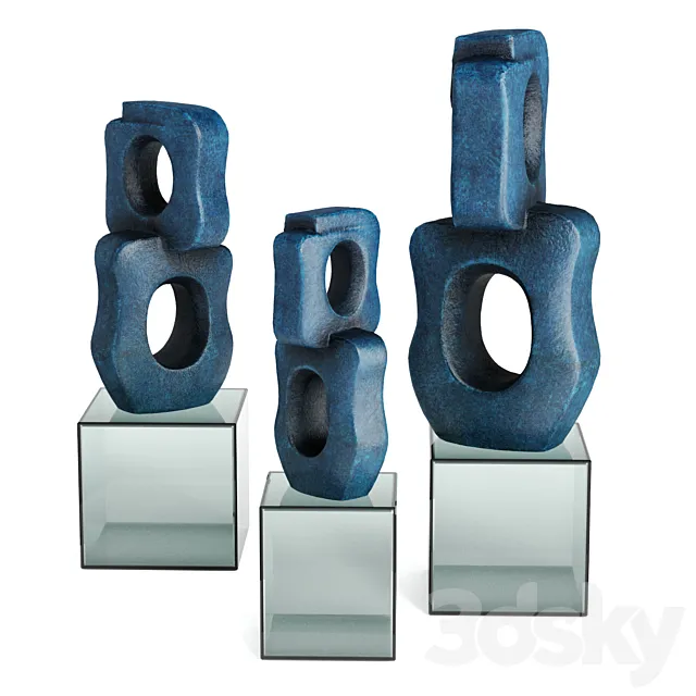Chain modern statue 3D Model Chain modern statue 3D Model