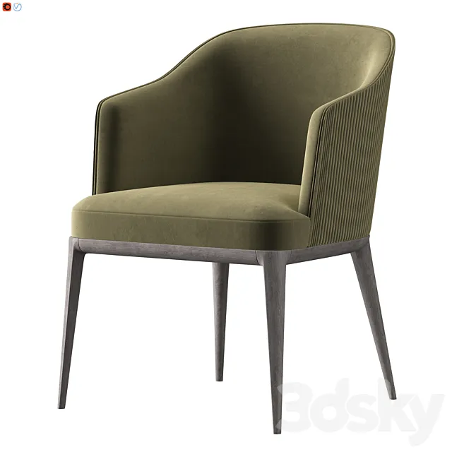 Chair 01 – Velor (Green) 3D Model Chair 01 – Velor (Green) 3D Model