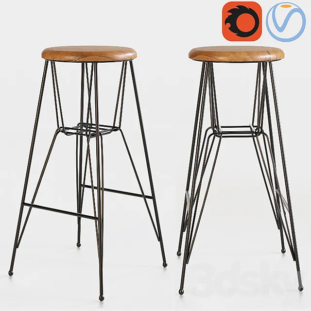 Chair ?12 wood bar 3DModel