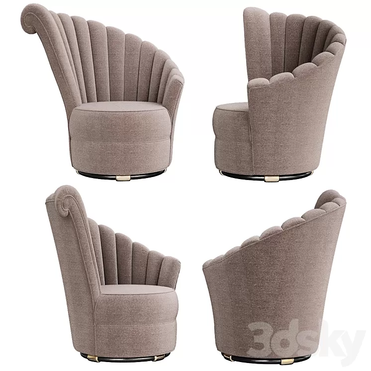 Chair Aero Left Eichholtz 3D Model