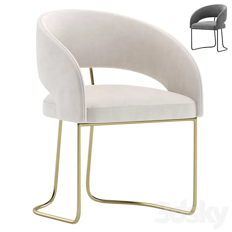 Chair ALLEN by Cazarina Interiors 2 Colors Version 3D Model Free Download