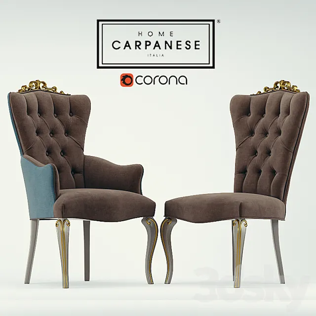 Chair and armchair Carpanese 3DModel