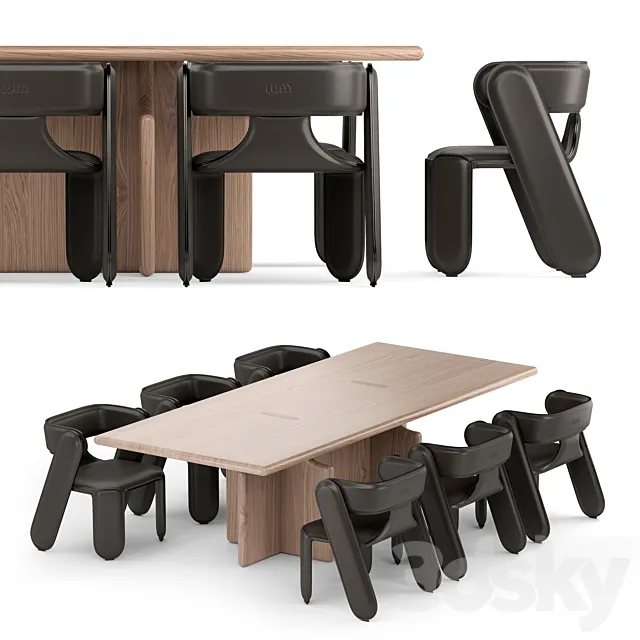 Chair and table factory LUM 3DModel Chair and table factory LUM 3DModel