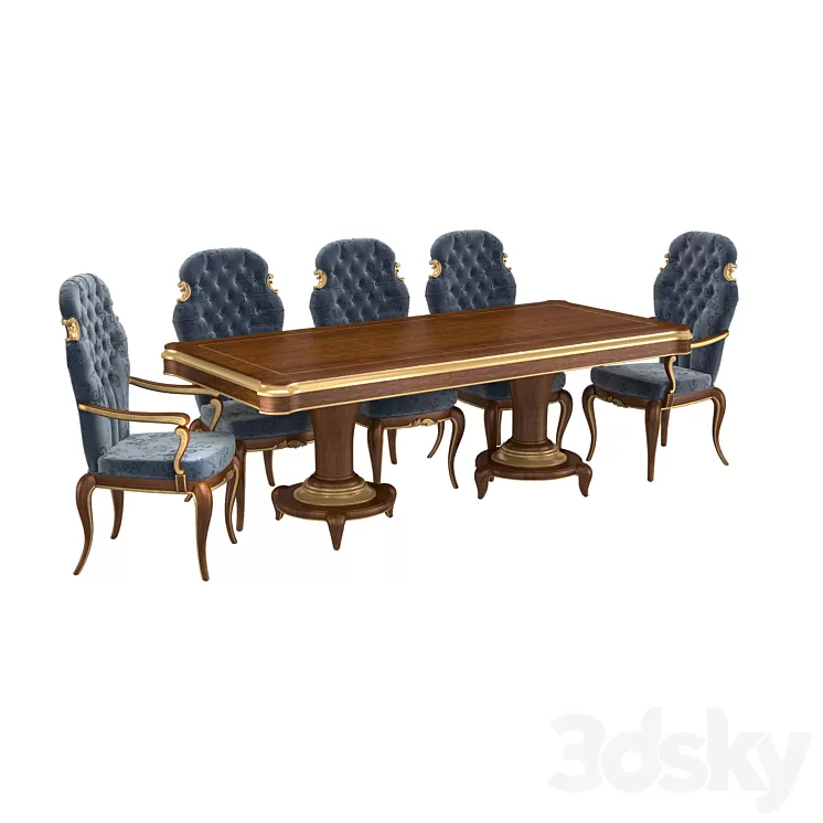 Chair and Table for diner Coll. B Frandiss 2017 3D Model