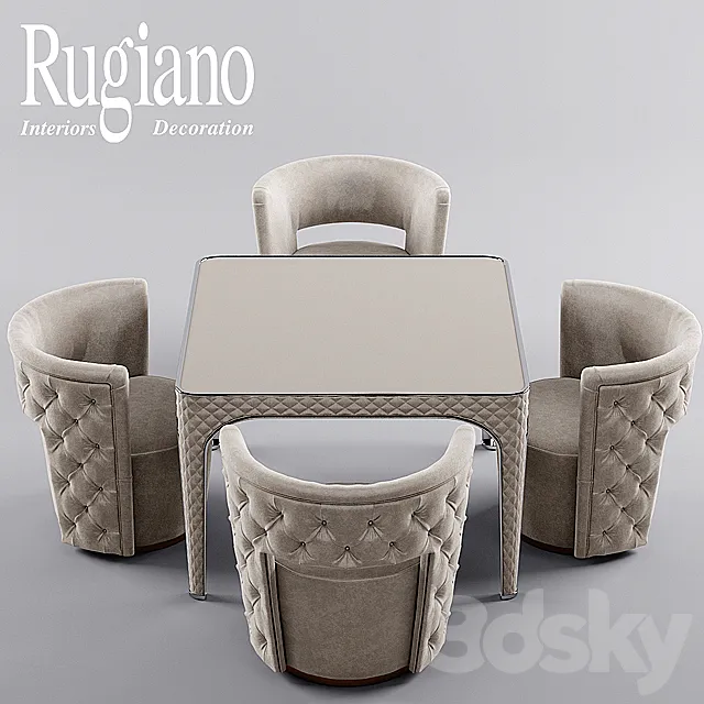 chair and table rugiano Giotto 3DModel