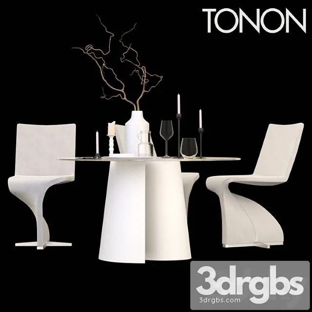 Chair and table tonon twist 2 3D Model Download Chair and table tonon twist 2 3D Model Download