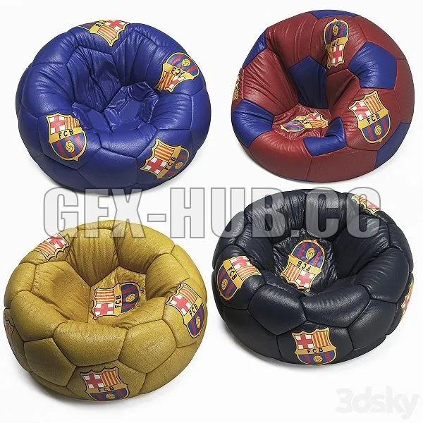 chair bag fc barcelona 3D Model