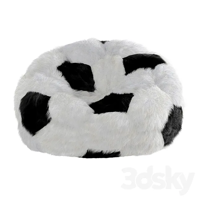 Chair bag soccer ball made of wool 3DModel Chair bag soccer ball made of wool 3DModel