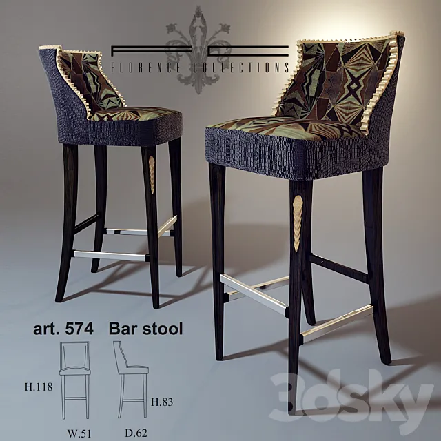 chair bar-Florence Collections 3D Model