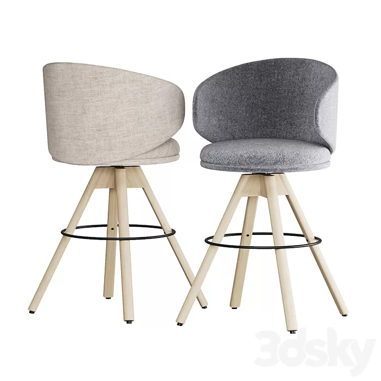 Chair Belle ST-4WL by Arrmet Lab 3D Model Free Download