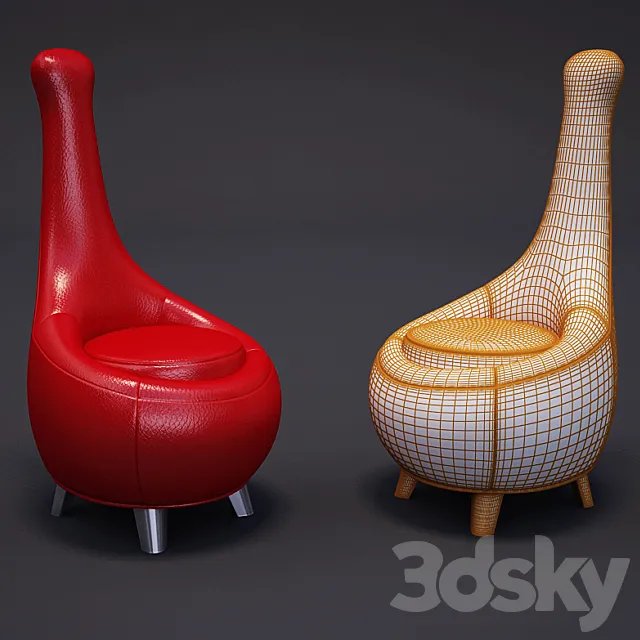 Chair Bretz 159A Jeanny 3DModel