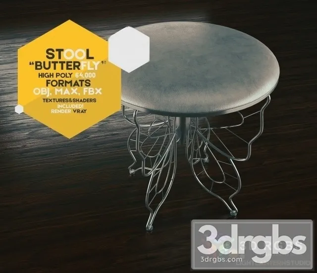 Chair Butterfly 3D Model Download