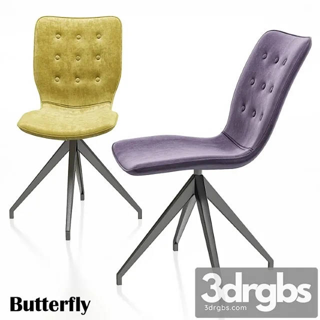 Chair butterfly kare design 2 3D Model Download