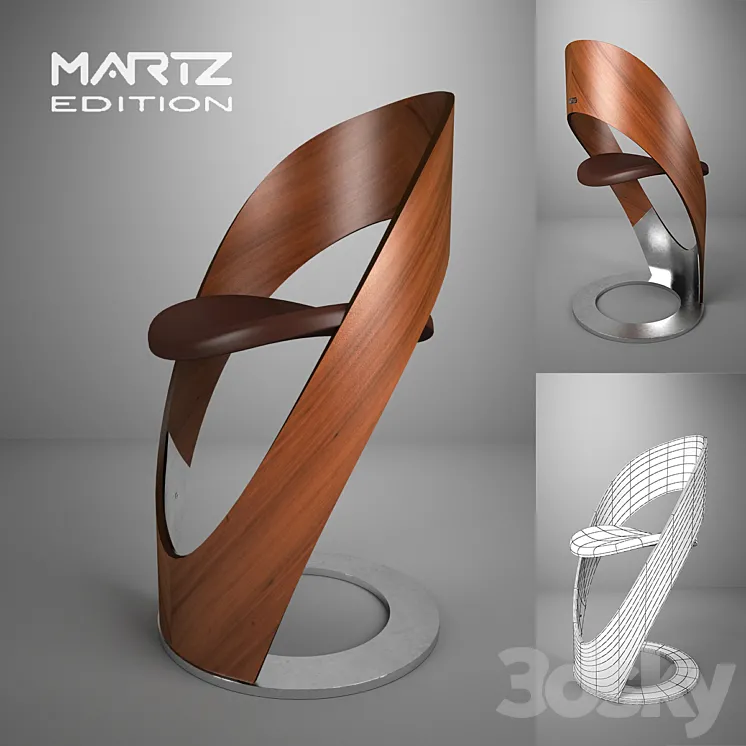 Chair by French designer Jean-Pierre Martz 3D Model Free Download