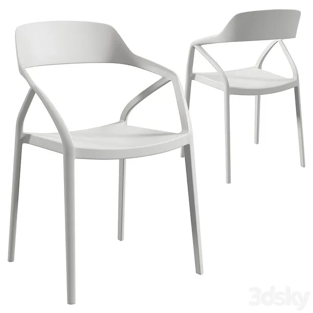 Chair Capri (white) 3D Model