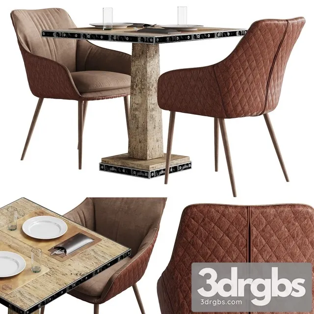 Chair Chrissy Pu From Richmond and an Aged Table 3D Model Download Chair Chrissy Pu From Richmond and an Aged Table 3D Model Download