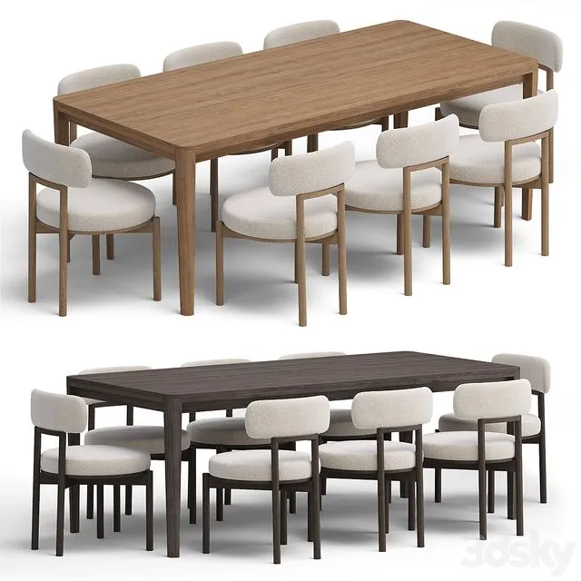 Chair Davis And Reese Dining Table 3D Model Chair Davis And Reese Dining Table 3D Model