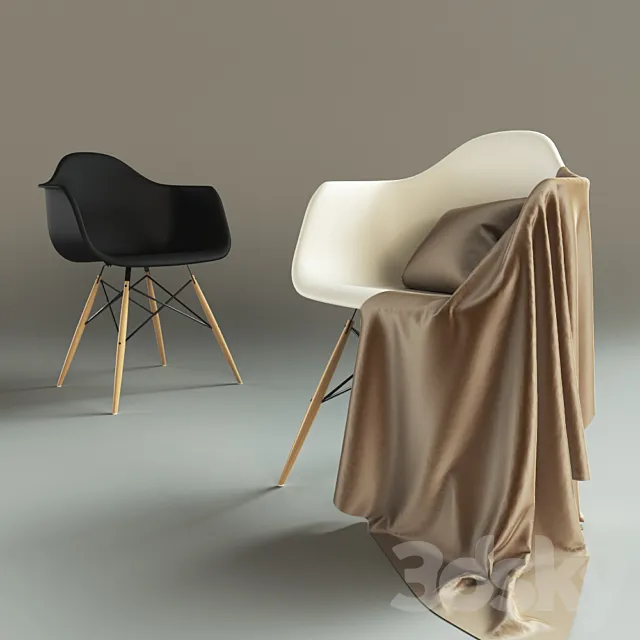 Chair Eames Plastic DAW matt 3D Model