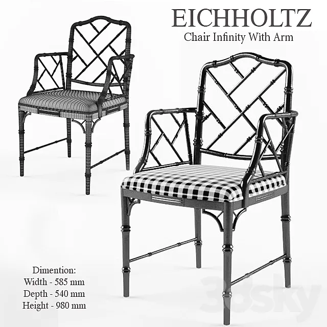 Chair Eichholtz Chair Infinity With Arm 3DModel