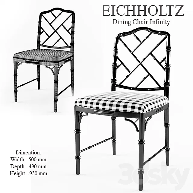 Chair Eichholtz Dining Chair Infinity 3D Model Chair Eichholtz Dining Chair Infinity 3D Model