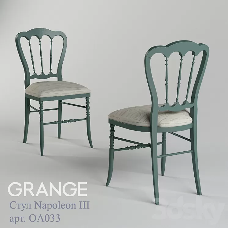 Chair Grange Napoleon III 3D Model