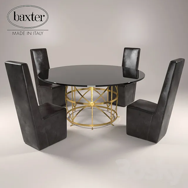 Chair Graz Baxter. table Vivaldi Baxter 3DModel