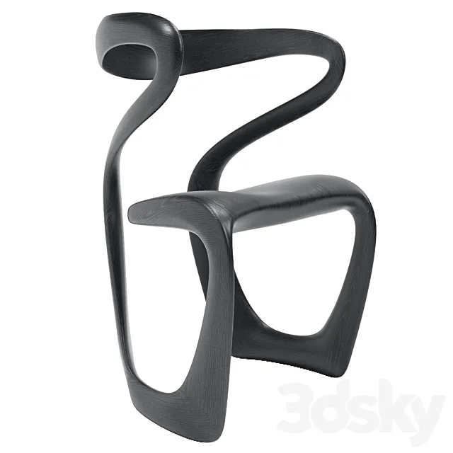Chair in Ebonized Limed Oak (Thomas Vaughan) 3D Model Chair in Ebonized Limed Oak (Thomas Vaughan) 3D Model