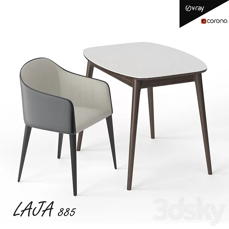 Chair LAJA 885 3D Model Chair LAJA 885 3D Model