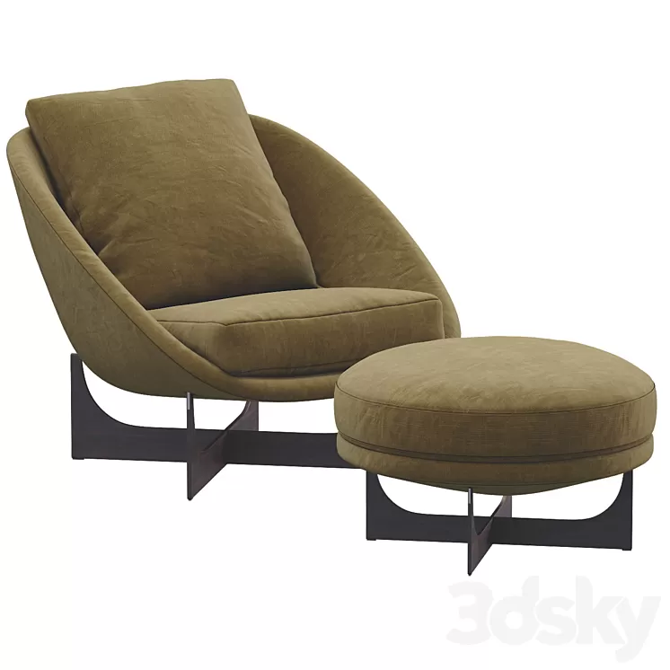 Chair Lido By Minotti 3D Model Chair Lido By Minotti 3D Model