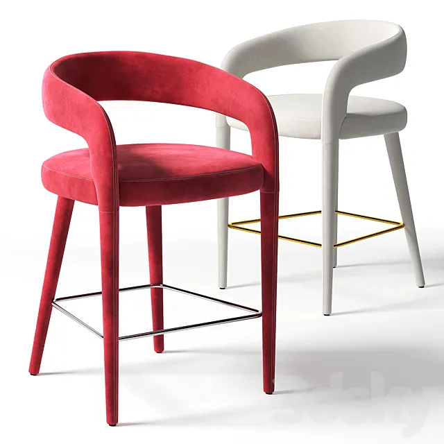 Chair LISETTE COUNTER STOOL CB2 exclusive 3DModel