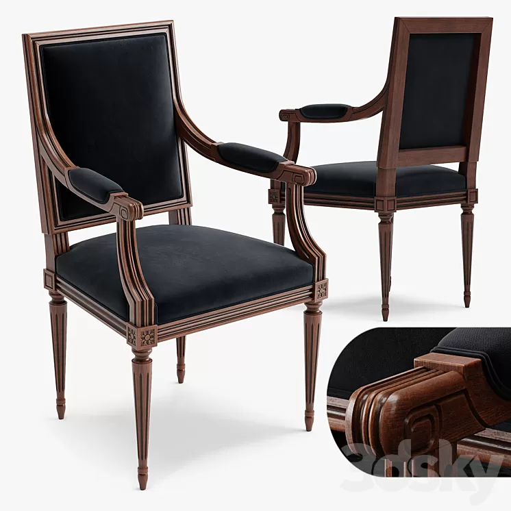 Chair Louis XVI A 3D Model Chair Louis XVI A 3D Model